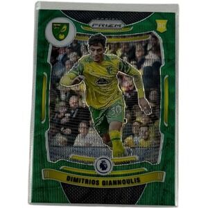 2021-22 Panini Prizm GREEN WAVE PRIZM #172 Dimitrios Giannoulis NORWICH CITY 90